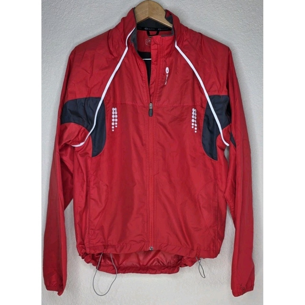 Sugoi Full Zip Cycling Jacket Vest Men L Reflective Bike Wear Convertible Magnet